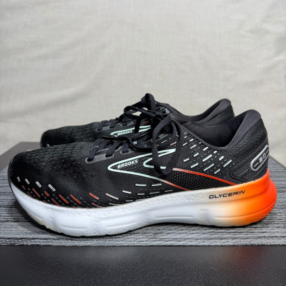 Brooks Glycerin 20 Running Shoes - Women 9 - Black Orange 1203691B045